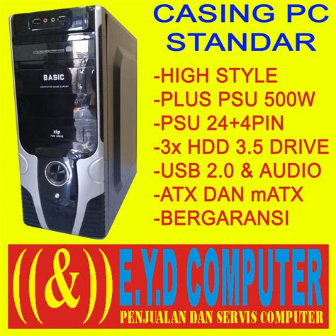 Casing Pc Standar Dan Power Suplly Kesing Cpu Std Suplay Komputer Case