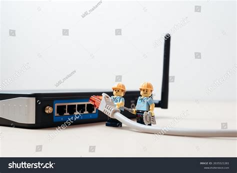 Lan Network Installation Technology Concept Illustrative Stock Photo ...