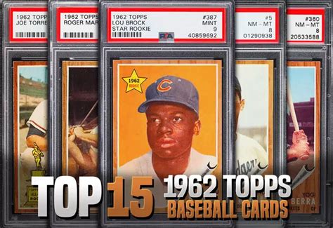 The Best 1962 Topps Baseball Cards Highest Selling Prices