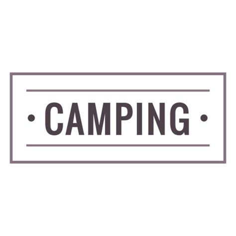 Camping Label Stroke Png And Svg Design For T Shirts