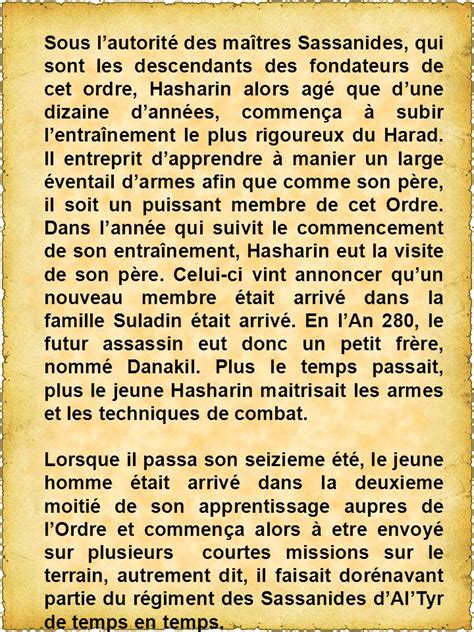 Hasharinzeddsuladin Le On Dhistoire Au Harad Les Assassins Ont