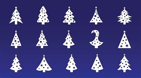 Christmas Trees Silhouette Vector Graphics 35043268 Vector Art At Vecteezy