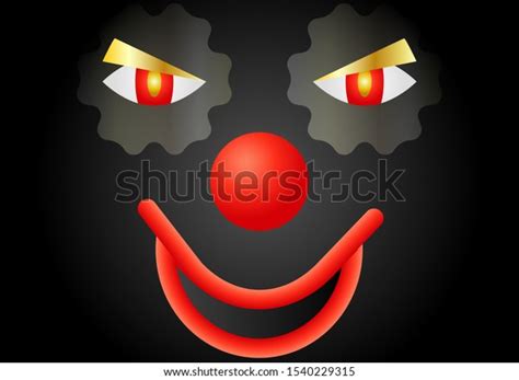 Scary Clown Face Halloween Stock Vector (Royalty Free) 1540229315 | Shutterstock