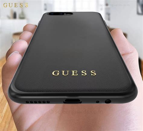 GUESS ® Apple iPhone 8 Plus Mandarian Paris Series Pure Leather 2K Gold