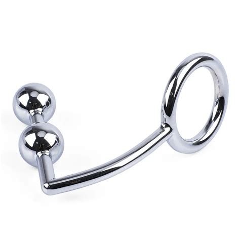 Smooth Stainless Steel Butt Plug With Ball Hole Design Metal Anal Balls