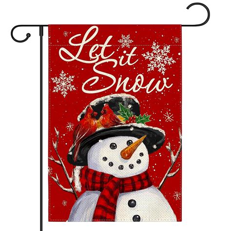 Amazon.com : Winter Garden Flag,Christmas Garden Flags 12x18 Double