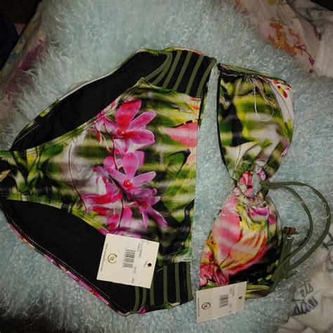 Cyn Luca Swim New Cyn And Luca Pc Matching Island Green Pink High Waist Bikini Small