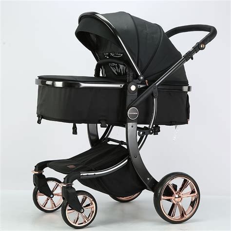 Коляска - трансформер 2в1 Luxmom 608 черная экокожа - купить с ...