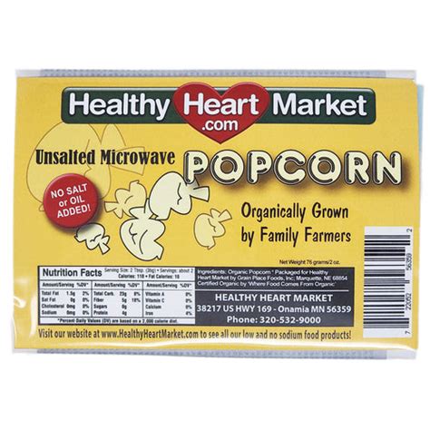 No Salt Microwave Popcorn Healthy Heart Market