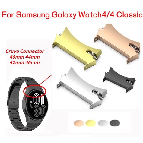 Wristwatch Connector Band For Samsung Galaxy Watch 4 40mm 44mm Stainless Steel Adapter For Watch