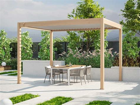 Pergola Bioclimatique 3x4 Effet Bois Eclipse 12 Autoportee