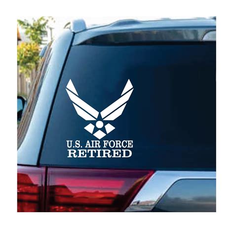 US Air Force Retired Window Decal Sticker, 49% OFF