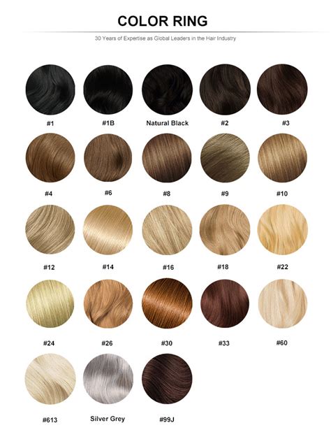 European Hair Color Chart Mysecret Wigs