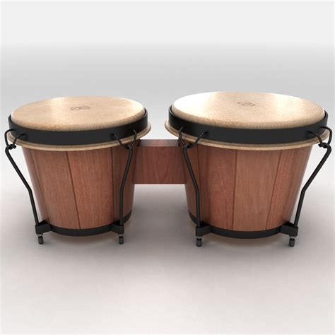 Bongo Drums D Model Max Obj Fbx Ds Free D