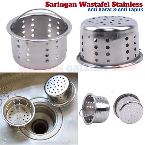 Jual Saringan Wastafel Bak Cuci Piring Stainless Sink Strainer Afur