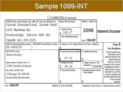 Irs 1099 Form Interest Income Form : Resume Examples