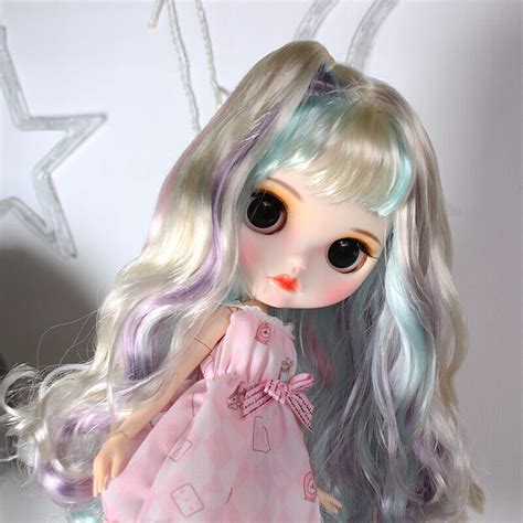 12 Factory Blythe 1 6 Bjd Colorful Mix Hair Customized Matte Face