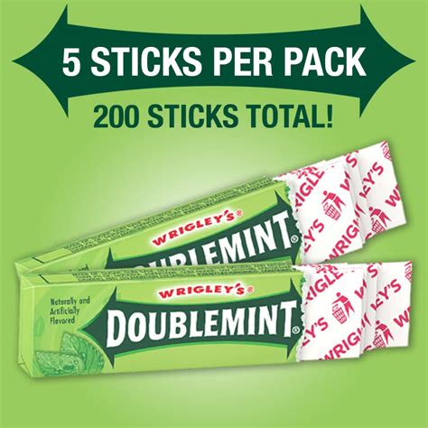 Wrigleys Doublemint Gum Paquete De 5 Barras 40 Unidades Yaxa Store