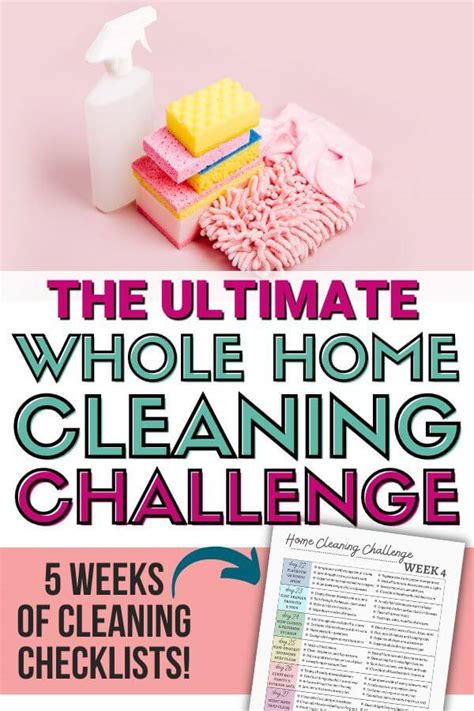 Whole Home Cleaning And Organizing Challenge Week 4 Checklist