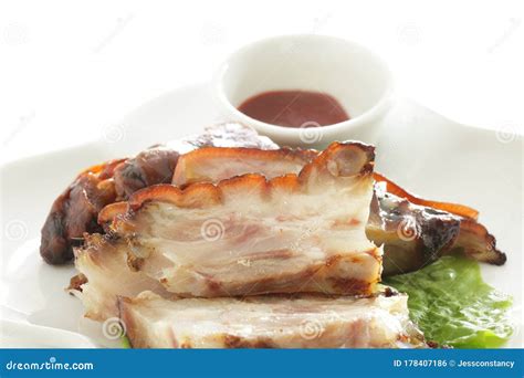 Korean Food, Pig Feet Braised Slices on Lettuce Stock Photo - Image of ...