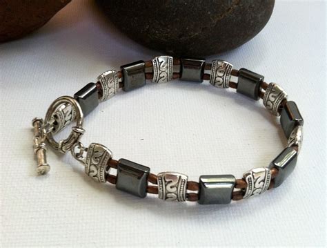 Hematite Bracelet Mens Bracelet Mens Beaded Bracelet Mens