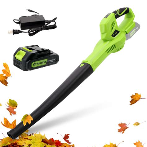 Cordless Leaf Blower 21v Handheld Electric Leaf Blower With 20ah Battery And Fast Charger 6