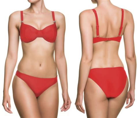 NATURANA bikini miękki czerwony 44E 85E XXL 13552047472 Allegro pl