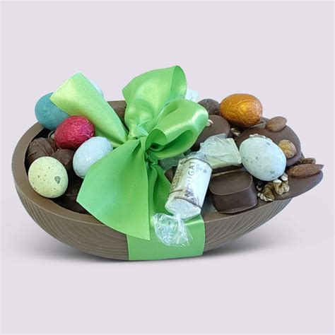 Luxury Milk Chocolate Half Easter Egg 500g Chouchoute Luxury Chocolates