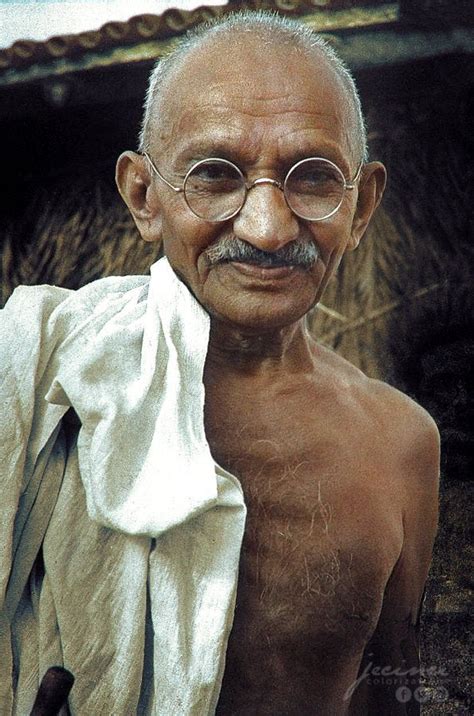 Gandhi - cca 1942 (colorized) : OldSchoolCool