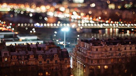 Bokeh Edificios Ciudades Ciudad Paisajes Urbanos Francia Luces