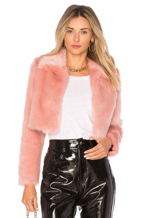 Lovers And Friends X REVOLVE Dixie Fur Jacket In Blush Nude REVOLVE