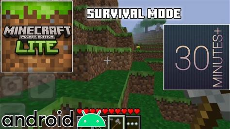 30 MINUTES Of Minecraft Pocket Edition Lite Edition Survival Mode