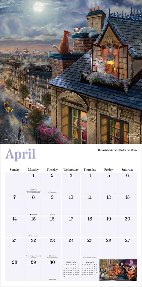 Thomas Kinkade 2024 Wall Calendar Joya Rubina