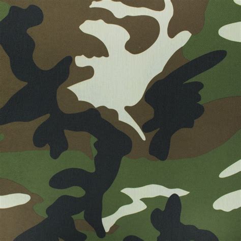 Tissu toile polyester imperméable camouflage x 10 cm Cazaméa