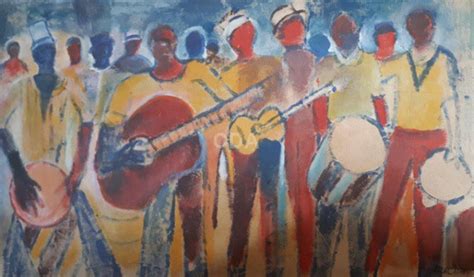 Lula Cardoso Ayres samba óleo sobre tela colado em placa 65 X 110cm