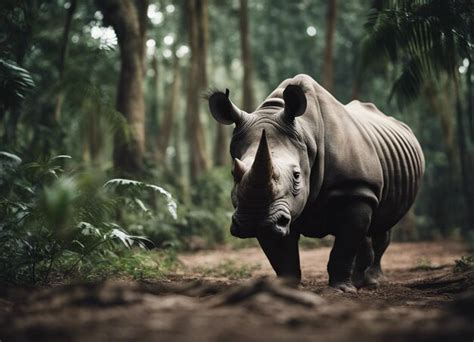 Premium Photo | A indian rhinoceros