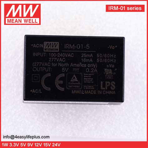 Meanwell1w 5v 200ma Single Output Encapsulated Type Switch Mode Power