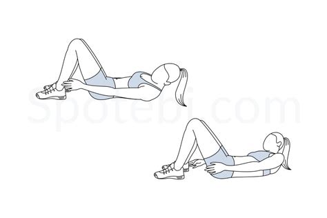 Alternate Heel Touchers Illustrated Exercise Guide Workout Guide