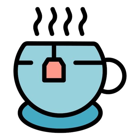 Premium Vector Hot Tea Cup Icon Outline Hot Tea Cup Vector Icon Color Flat Isolated