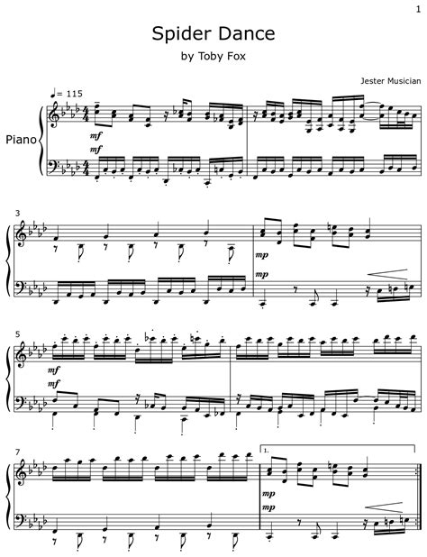 Spider Dance Sheet Music For Piano