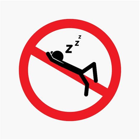 No Sleeping Sign