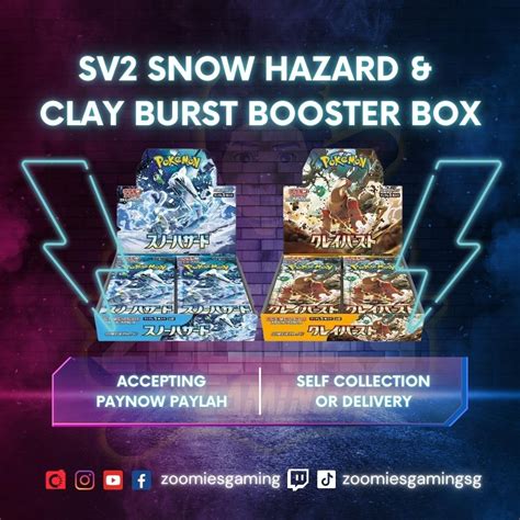 Ready Stock Pokemon Tcg Japan Sv Clay Burst Snow Hazard Booster Box