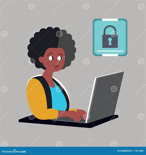 Computer Hacker With Laptop Icon Stock Vector Illustration Of Binary