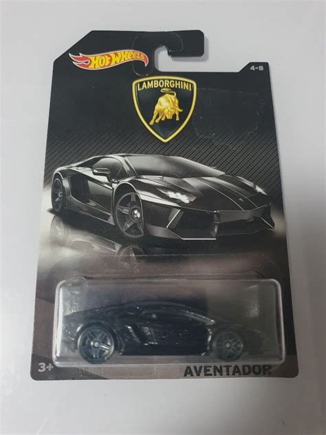 Lamborghini Aventador Black Lambo Super Sports Car Premium Hot Wheels Hobbies Toys Toys