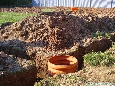 Устройство дренажной системы для отвода грунтовых вод