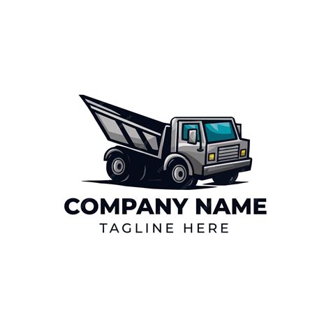 Premium Vector | Dump truck logo design template