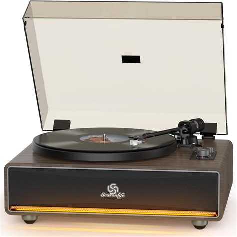 Vinyl Record Player Built in HiFi Stereo Speakers BT Wireless Input