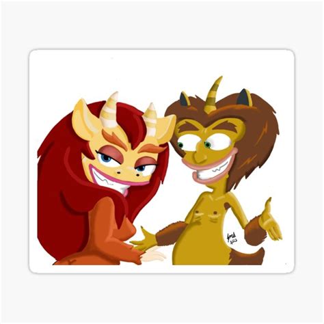 Big Mouth Maury And Connie Sticker For Sale By Artbyjodysanner