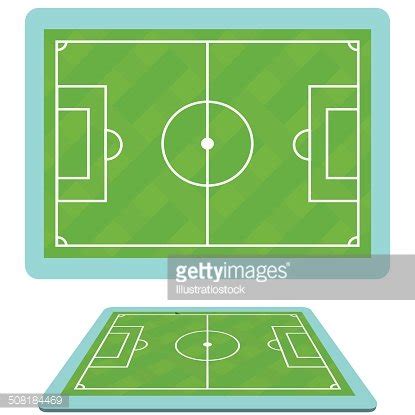 Set Of Football Soccer Fields Isolated Stock Clipart Royalty Free