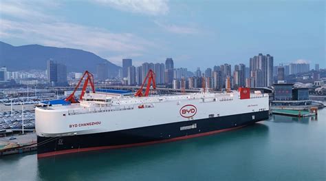 La Nave Cargo Changzhou Porta 5 000 Veicoli BYD In Europa